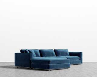 Milo Sectional - Plush Velvet - Cobalt Milo Sectional - Plush Velvet - Cobalt