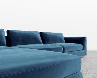 Milo Sectional - Plush Velvet - Cobalt Milo Sectional - Plush Velvet - Cobalt