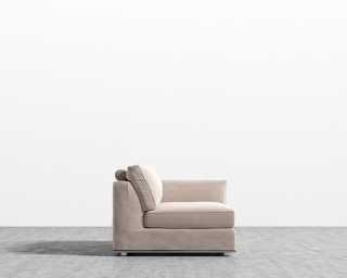 Milo Sectional - Plush Velvet - Blush - Right
