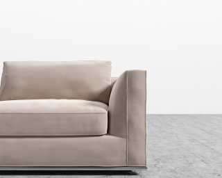 Milo Sectional - Plush Velvet - Blush - Right