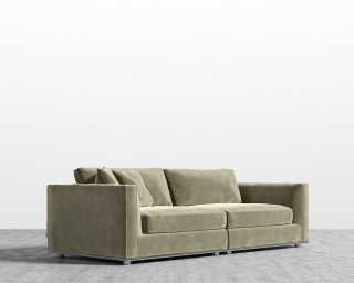 Milo Sofa - Signature Plush Velvet - Olive Green
