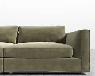 Milo Sofa - Signature Plush Velvet - Olive Green