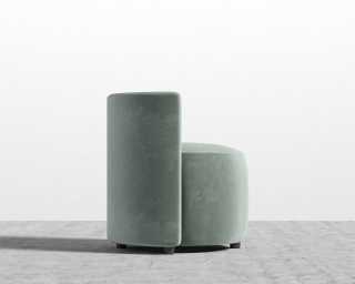 Nova Lounge Chair - Plush Velvet - Moonstone