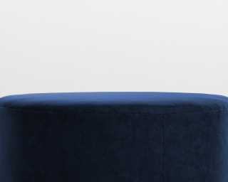 Nova Pouf Large - Plush Velvet - Cobalt