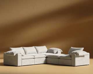 Nuvo_L_Sectional_Venice_Vegan_Suede - Latte