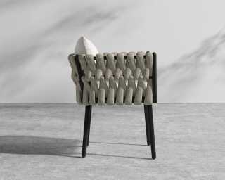 Pierre Chair - Black Frame - Palisades - Taupe Rattan