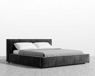 Porter Bed - Vintage Velvet - Black
