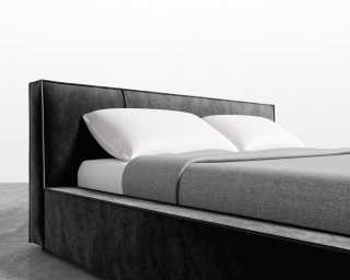 Porter Bed - Vintage Velvet - Black