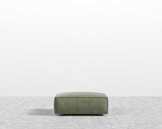 Porter Ottoman - Venice Vegan Suede - Sage