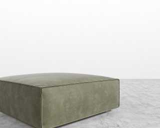 Porter Ottoman - Venice Vegan Suede - Sage