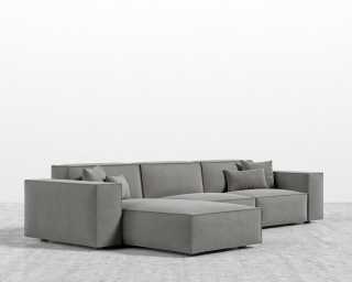 Porter Sectional - Vegan Venice Suede - Strato