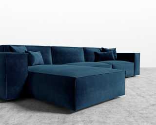 Porter Sectional - Plush Velvet - Cobalt Porter Sectional - Plush Velvet - Cobalt