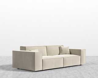 Porter Sofa - Plush Velvet - Warm Taupe 