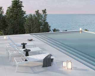 Gallus Side Table Outdoor Scene  Gallus Side Table Outdoor Scene