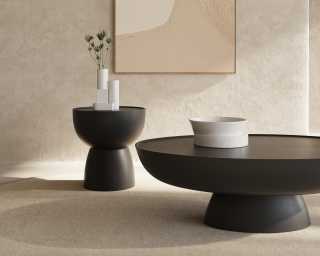 Maria Coffee Table - Black Concrete by Rove Concepts