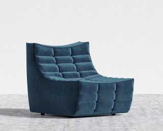 Tanner Armless - Plush Velvet - Cobalt Tanner Armless - Plush Velvet - Cobalt