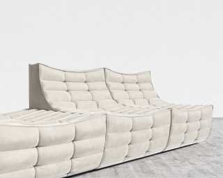 Tanner Open End Sofa - Venice Vegan Suede - Latte Tanner Open End Sofa - Venice Vegan Suede - Latte