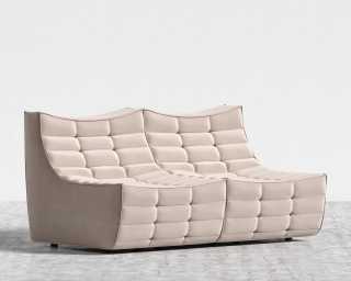Tanner Sofa - Plush Velvet - Blush