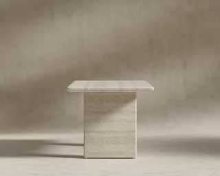 Tiberius Table - White Travertine