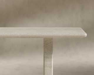 Tiberius Table - White Travertine