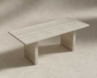 Tiberius Table - White Travertine