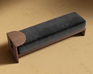 Tola_Bench_Plush_Velvet_Black Tola_Bench_Plush_Velvet_Black
