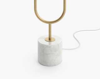 Uma Table Lamp - White Mandalay Marble, Brass Uma Table Lamp - White Mandalay Marble, Brass