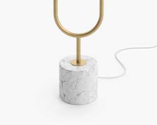 Uma Table Lamp - White Marble, Brass
