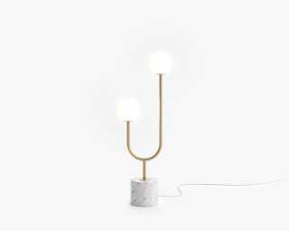 Uma Table Lamp - White Marble, Brass