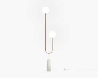 Uma Floor Lamp - Mandalay White Marble Uma Floor Lamp - Mandalay White Marble