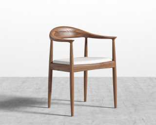 Round Chair - Walnut - Trento Eggshell Round Chair - Walnut - Trento Eggshell
