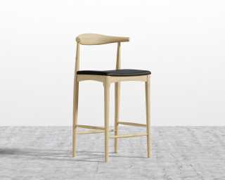 Elbow Counter Stool - Natural - Trento Jet Black Elbow Counter Stool - Natural - Trento Jet Black