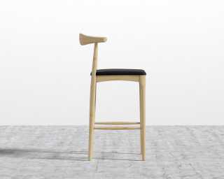 Elbow Counter Stool - Natural - Trento Jet Black Elbow Counter Stool - Natural - Trento Jet Black