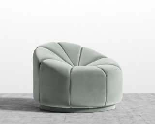 Vonn Lounge Chair - Plush Velvet - Moonstone