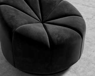 Vonn Lounge Chair - Plush Velvet - Black2022 Vonn Lounge Chair - Plush Velvet - Black2022