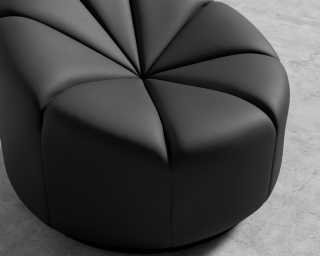 Vonn Lounge Chair - Microfiber - Trento Jetblack