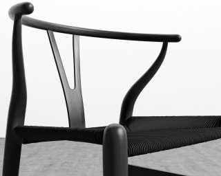 Wishbone Chair - Black w/ Black Seat