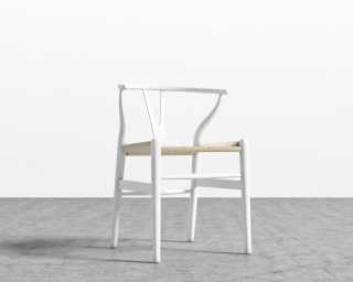 Wishbone Chair - White w/ Natural Seat Wishbone Chair - White w/ Natural Seat