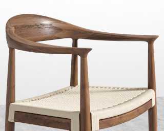 Round Chair Woven - Walnut