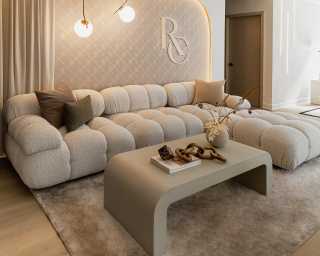 Belia Sectional Scene in Pearl - Showroom  Belia Sectional Scene in Pearl - Showroom