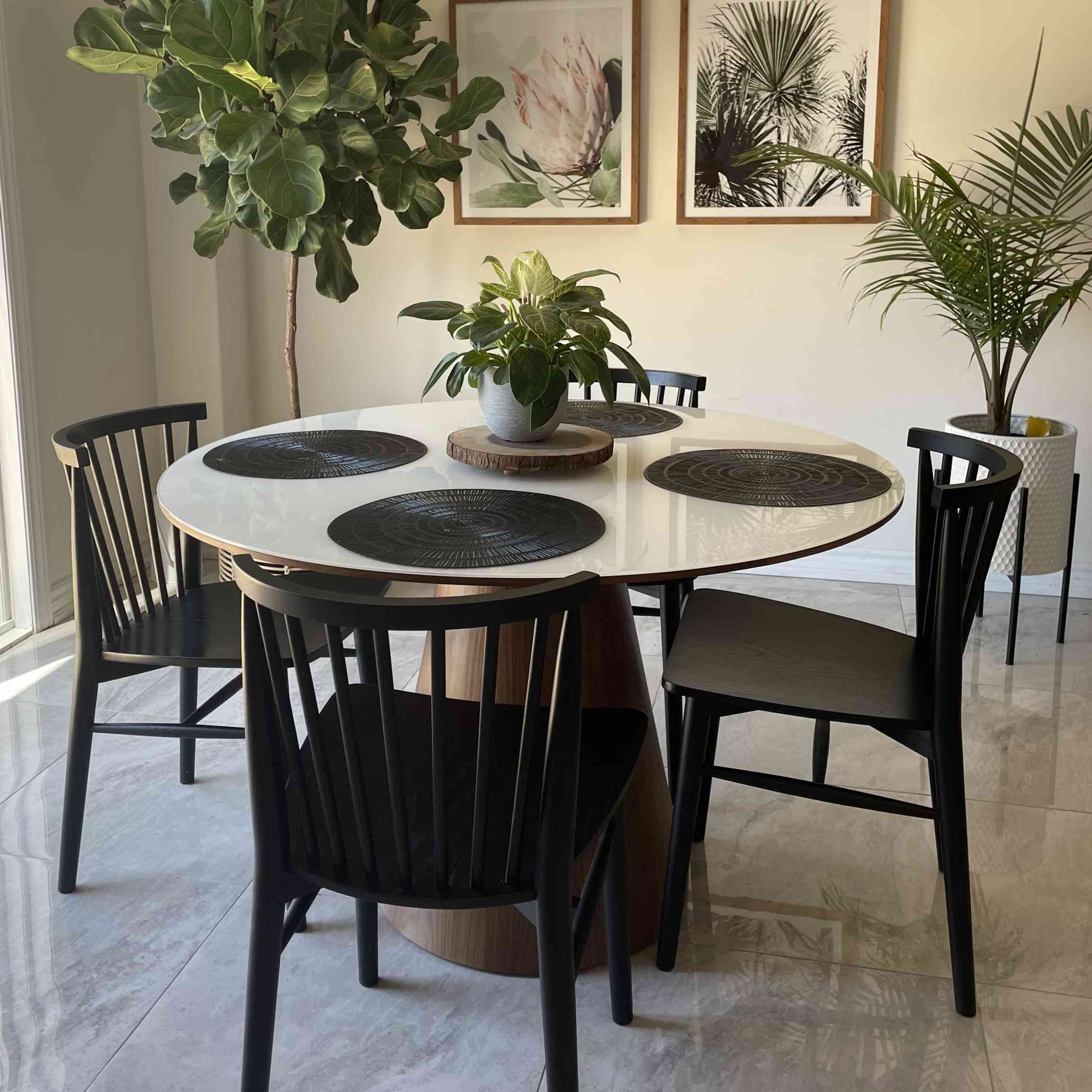 Winston Dining Table 47" European Ceramic Rove Concepts