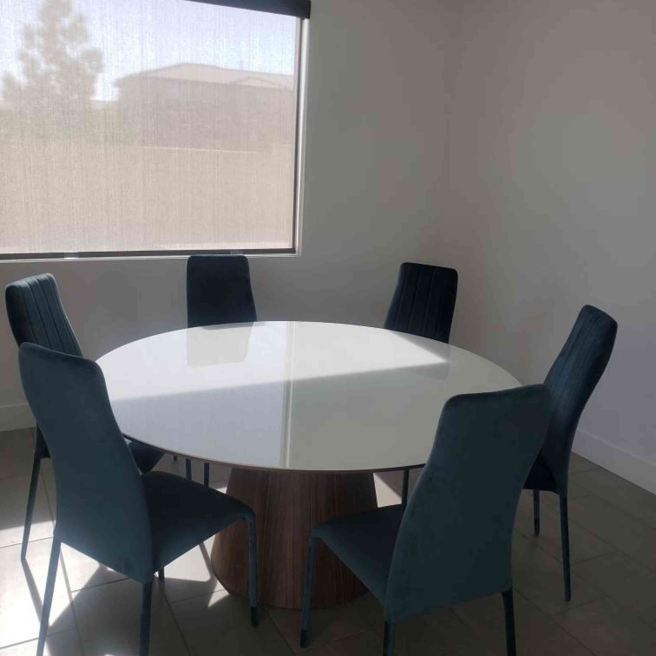 Winston Dining Table Round 63" Mid Century Modern