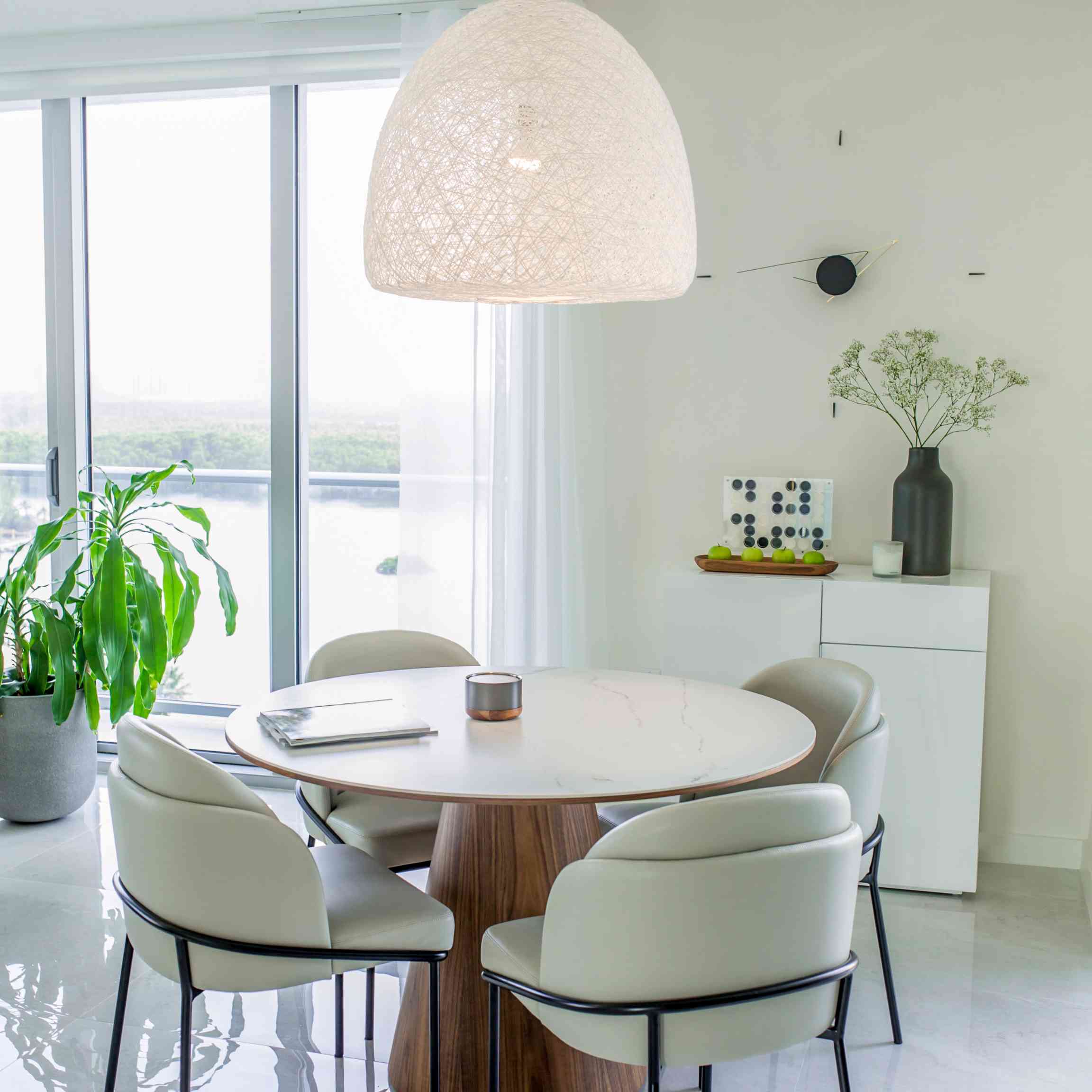 Winston Dining Table 47" European Ceramic Rove Concepts