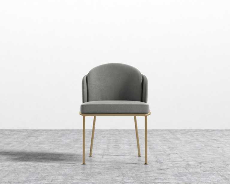 Angelo Dining Chair - Brass - Venice Vegan Suede - Strato Angelo Dining Chair - Brass - Venice Vegan Suede - Strato