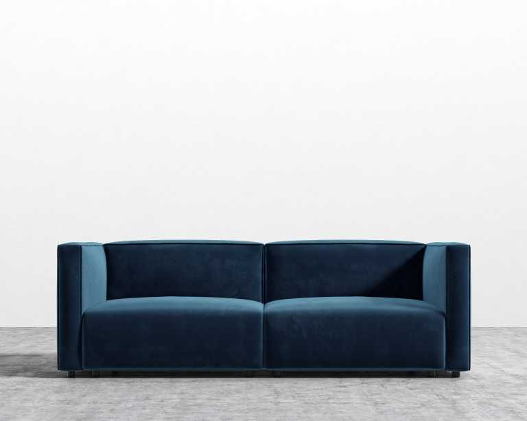Arya-Loveseat-Plush-Velvet - Cobalt