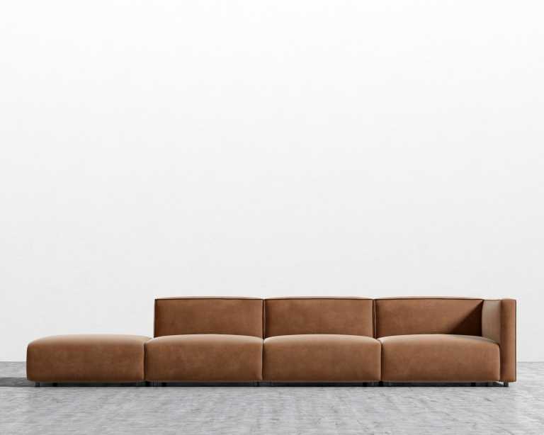 Arya Modular Sectional - Venice Vegan Suede - Cider