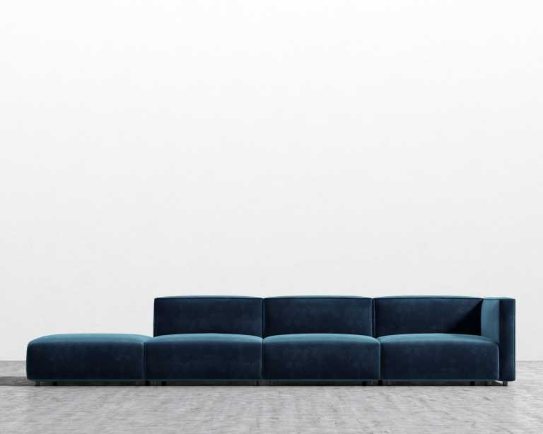 Arya Modular Sectional - Plush Velvet - Cobalt Arya Modular Sectional - Plush Velvet - Cobalt