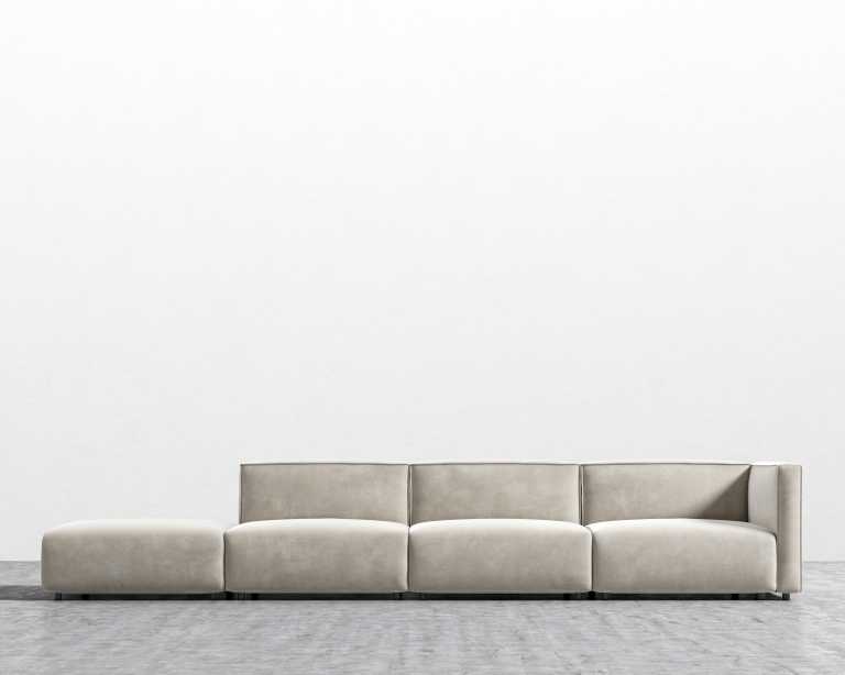 Arya Modular Sectional - Venice Vegan Suede - Latte