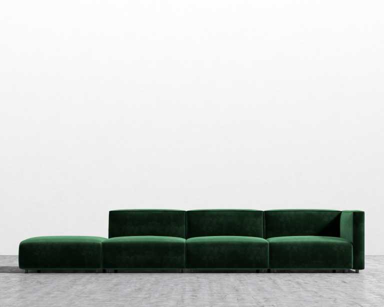 Arya Modular Sectional - Plush Velvet - Moss