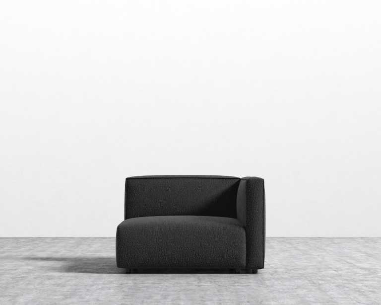 Arya Right Arm Corner - Chatou Boucle - Caviar Arya Right Arm Corner - Chatou Boucle - Caviar